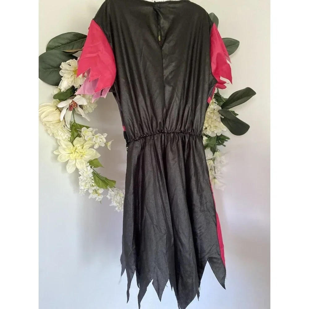 Girls‎ Spirit Halloween Tween Pirate Dress with Skull Size Large Hot Pink Black